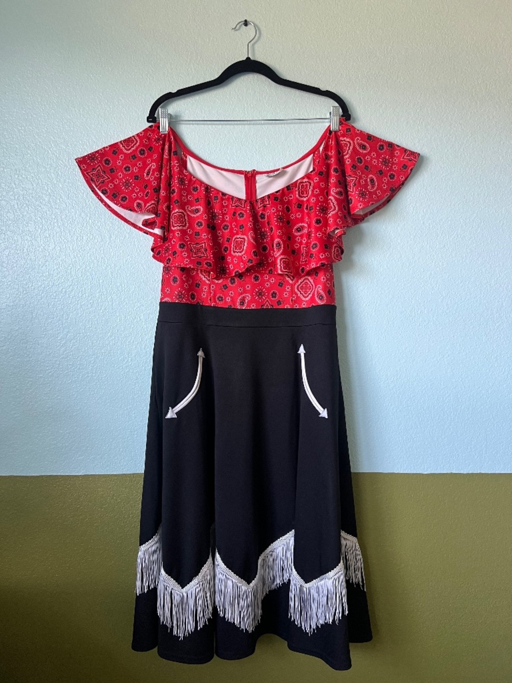 Vintage Western style fringe dress